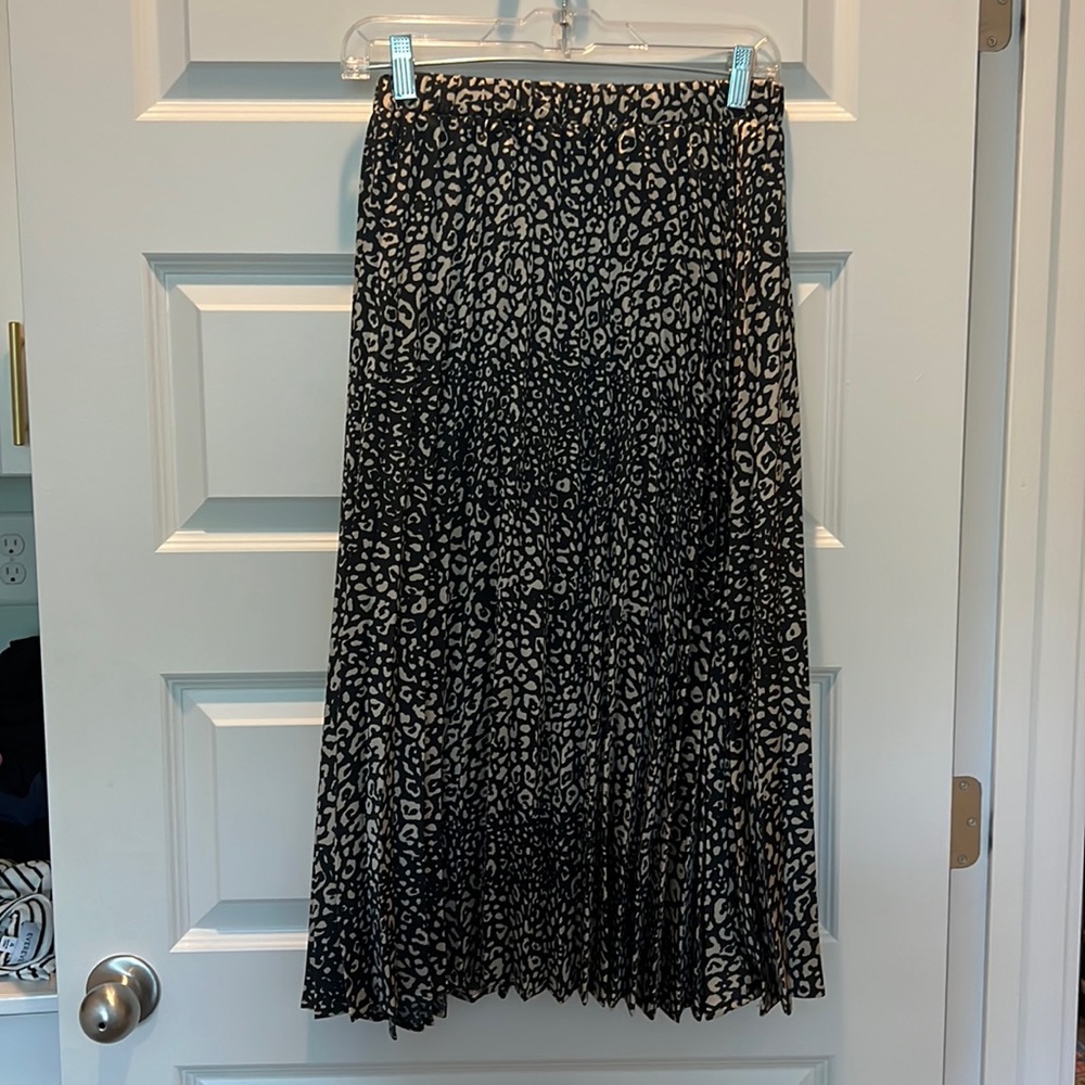 Silk maxi skirt with elastic waistband